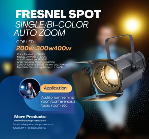 Dernières nouvelles de l'entreprise L'art et la science de la sélection des projecteurs Fresnel LED pour les studios de diffusion, les auditoriums et les scènes